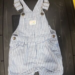 Carter's Blue and White Striped Overalls